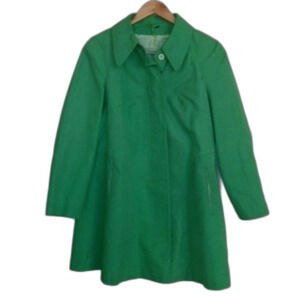Vintage 1960s green coat with cute lining fits s/M
